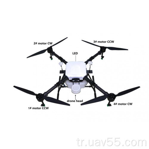 LIPO Pilli 10L 4 Eksenli Tarım Drone